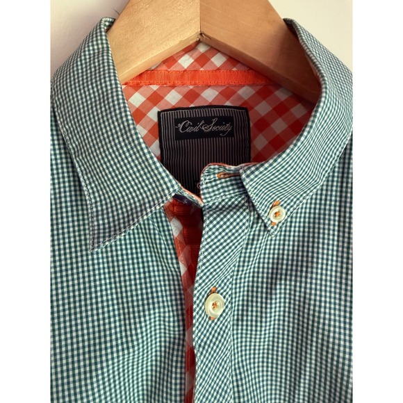 Civil Society Other - Civil Society Men's Gingham Button-Down Shirt Size Med w/ Ribbon Detail